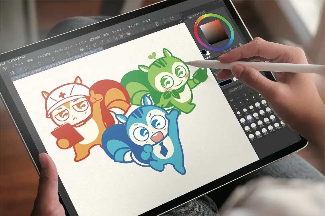 創業70周年施策における企業キャラクターロゴの企画・制作事例