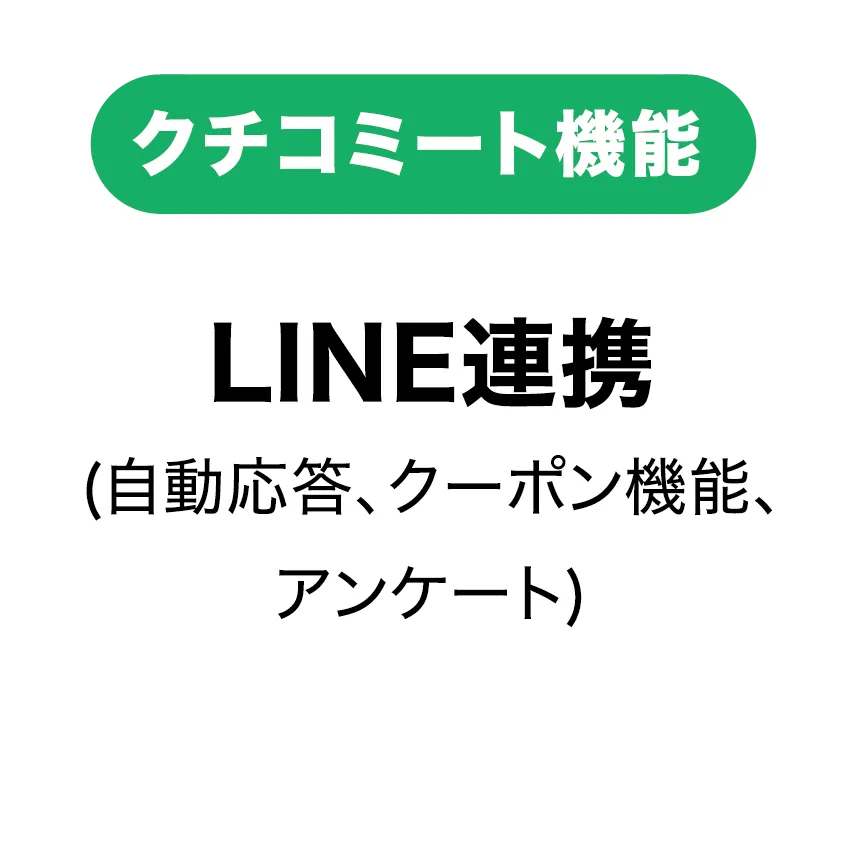 1.LINE連携（自動応答、クーポン機能、アンケート）