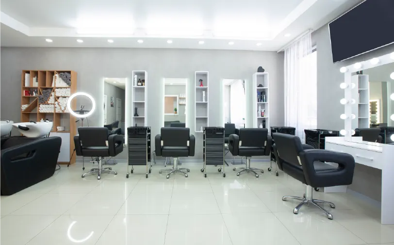 美容室の内装